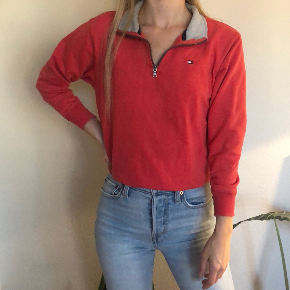 Tommy Hilfiger red pullover. Size small.